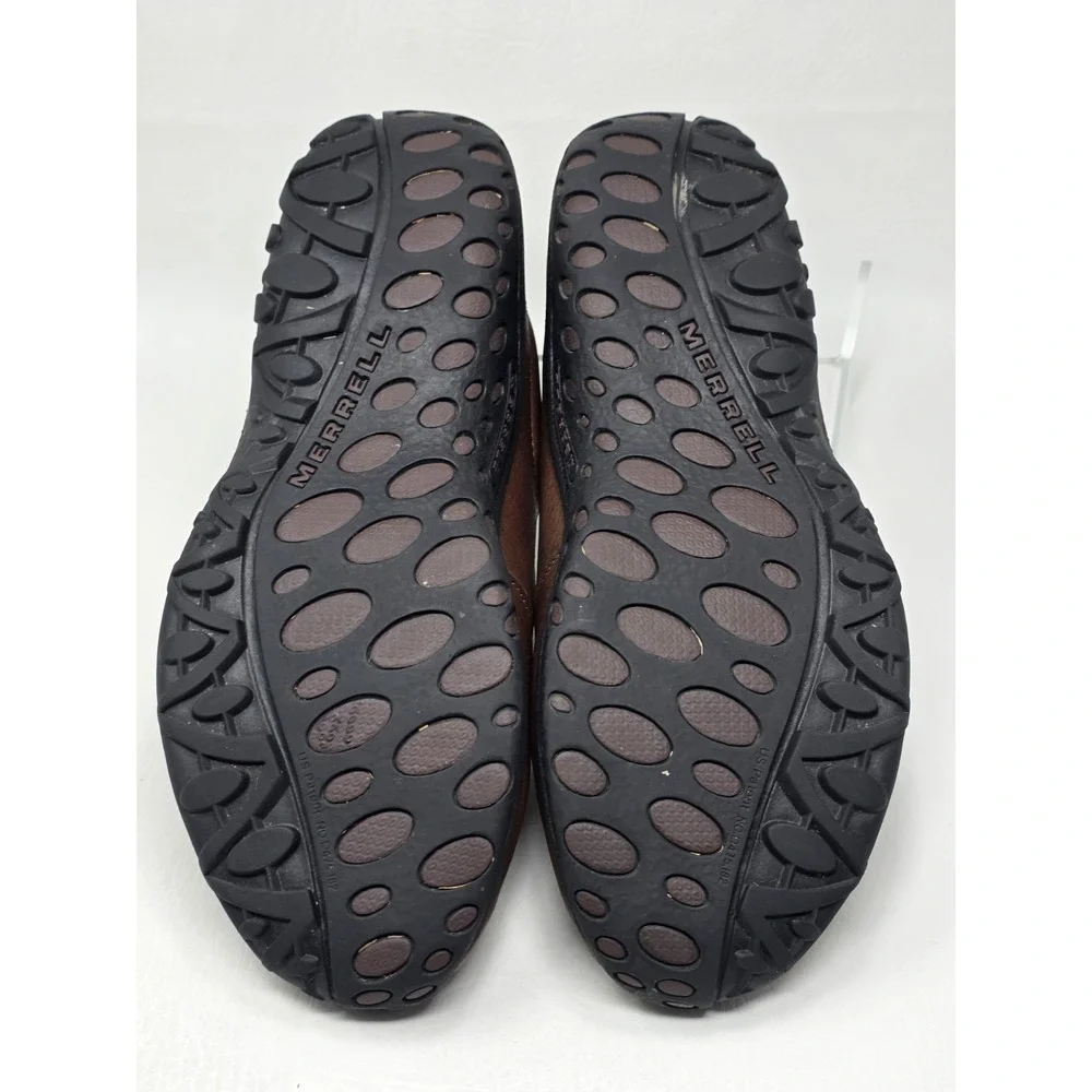 Merrell Jungle Moc Mens Size 12 US Brown Leather Slip On Loafer Shoes J63883